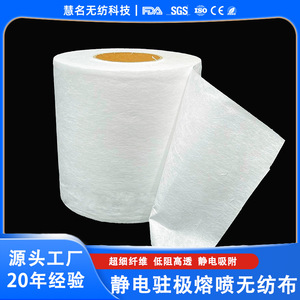 ผ้าไม่ทอเมลต์โบลน Hm Huiming 25-50gsm สีขาว เกรดทางการแพทย์ สำหรับการผลิตหน้ากากอนามัย - Product Image 3