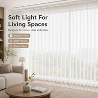 Cortinas de Voile de Lujo para Hoteles, Cortinas Transparentes al por Mayor de Fábrica para Habitaciones, Oficinas y Edificios, Tamaño Personalizado