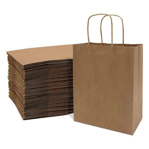 Bolsas de Papel con Asas, Pequeñas, de Kraft, para Regalos, Compras, Boutiques, Tiendas Minoristas, Cumpleaños, Joyería - Product Image 1