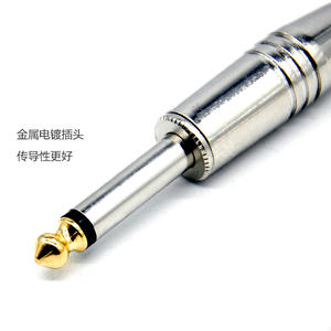 Conector de audio de 6.5mm, metálico, mono, para instrumentos, guitarra, amplificador, altavoz, mezclador, uso en escenario - Product Image 2