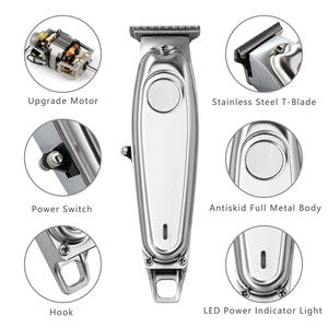 เครื่องตัดผมสไตล์เรโทรรุ่น B12 รุ่นพื้นฐาน ชาร์จผ่าน USB ตัวเครื่องโลหะ ใช้ในร้านเสริมสวย กำลังแรง 7000-9000 รอบต่อนาที - Product Image 2