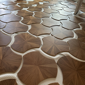 Parquet en bouleau multicouche AVANTIMORA non toxique, finition mate, grade ABC, 15 mm 16 mm, système T&G, 4 couleurs, motif fleur de lotus, pour installations de loisirs - Product Image 1