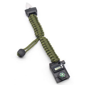 Montre électronique fonctionnelle en plastique, corde de survie, boussole, aventure en pleine nature, bracelet de survie en paracorde - Product Image 4