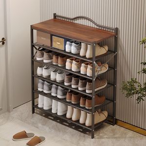 Modern Foldable <b>Shoe</b> <b>Rack</b> Iron Multi Layer Adjustable Space Saving Freestanding Storage Cabinet Minimalist Design Home Use - Product Image 4