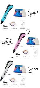 OEM <span class=keywords><strong>3D</strong></span> 펜 LED 스크린 DIY PLA 필라멘트 창의적인 장난감 선물 어린이 그림용 <span class=keywords><strong>3D</strong></span> 프린팅 펜 <span class=keywords><strong>3D</strong></span> 프린터 펜 - Product Image 4