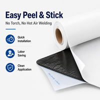 Butil Kendinden Yapışkanlı TPO Çatı Membranı UV Dayanımlı Su Geçirmez Levha Metal Çatı Tamiri, Yenileme ve Sızıntı Onarımı için