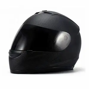 Casco de seguridad de fibra de carbono para hombre y adulto, protector de cabeza de Moto de cara completa, con índice de fibra de carbono, batería eléctrica