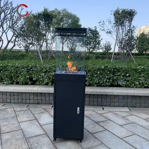 Calentador de jardín impermeable de alta calidad Chimenea de gas propano fácil de mover