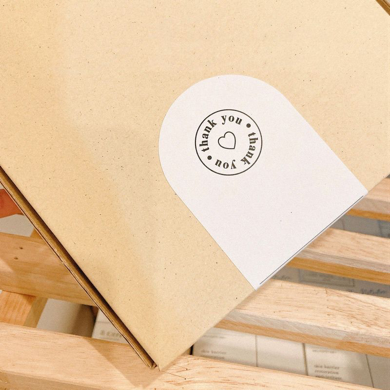 Personalized Gift Box Labels Custom Logo Packaging Sticker Clear Waterproof Round Die Cut Sealing Labels for Gift Bags BPA Free
