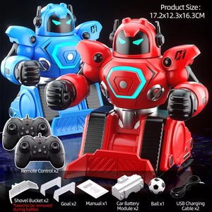Set <span class=keywords><strong>Robot</strong></span> Telecomandato 2.4G <span class=keywords><strong>con</strong></span> Gioco di Calcio e Combattimento a Due Giocatori, Design a Catapulta, Musica e Luci - Giocattolo Telecomandato per 2 Giocatori - Product Image 6