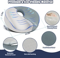 Coussin de siège orthopédique en mousse à mémoire de forme pour hémorroïdes, soulagement des douleurs du coccyx, récupération post-partum, coussin pour prostate