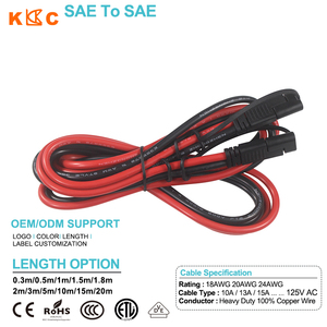 Câble d'extension SAE vers SAE 12AWG en silicone robuste, cuivre étamé, 300V - Product Image 5