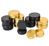 Contenants cosmétiques en aluminium pour soins de la peau et thé/café, tailles 10ml-60ml, avec bouchon à vis