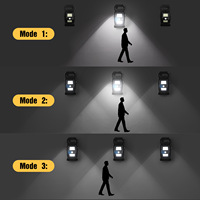 Nouvelle Lumière LED d'Extérieur Étanche à Détecteur de Mouvement Humain, Applique Murale Pliable à Clip pour Balcon, Éclairage Minimaliste de Cour et Couloir