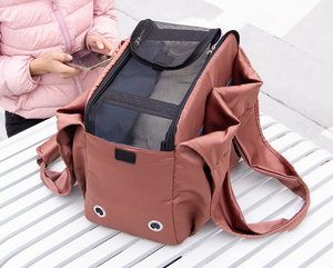 Tas Jinjing Hewan Peliharaan Model Baru untuk Luar Ruangan, Tas Selempang Anjing untuk Anjing Kecil, Kucing, dan Anak Anjing, Warna Beige, Tas Jinjing Hewan Peliharaan untuk Perjalanan dengan Sisi Lembut - Product Image 5