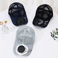 Chapeaux de camionneur solaire USB à double puissance Ventilateur rechargeable Casquette en maille d'été pour adulte pour le refroidissement de la protection solaire en plein air
