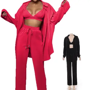 New design women's pants suit women's suits plus size sexy women's three-piece suit loose