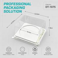 Muestra Gratuita de Caja Transparente para Cupcakes con Tapa Transparente y Cuchara