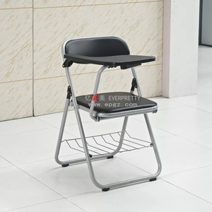 Chaise d'école en cuir pour étudiants, meuble avec planche à écrire et panier à livres, bureau d'écriture en français - Product Image 5