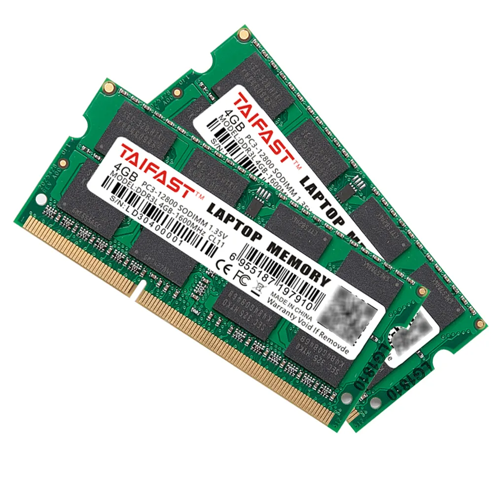 Taifast फैक्टरी स्मृति रैम अतः DIMM DDR3 DDR3L 8 GB 4GB 1333MHZ 1600MHZ SODIMM 8 GB 1.35V लैपटॉप नोटबुक के लिए 4gb रैम गोली