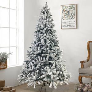 High Quality Giant Flocked Artificial Christmas <b>Tree</b> with Realistic PVC Snow and Standing Base for Hotel & Mall Decoration - Product Image 1