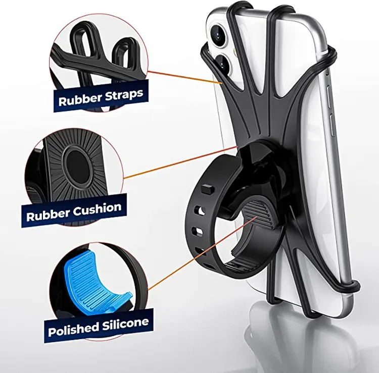 Silicone impermeabile manubrio moto stand 360 rotazione bicicletta porta telefono cellulare porta telefono per bici