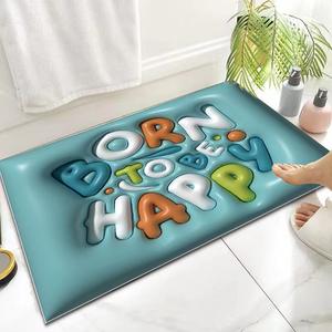 Alfombra antideslizante 3D de Navidad para baño, alfombrilla de suelo absorbente, de secado rápido, 3D - Product Image 4