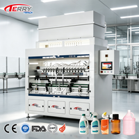 Machine de remplissage automatique haute vitesse résistante à la corrosion avec alimentation par gravité pour bouteilles chimiques, plastiques et en verre