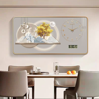 Nouvelle Peinture Murale Moderne pour Restaurant et Hôtel, Vente en Gros, Impressions sur Toile Encadrées de Luxe, Horloge Murale en Porcelaine Cristalline