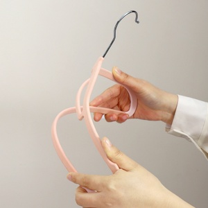 Ledol-Lot <span class=keywords><strong>de</strong></span> 50 cintres antidérapants en velours floqué avec barre <span class=keywords><strong>de</strong></span> cravate et écharpe - Product Image 4