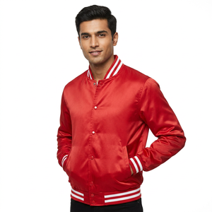 Chaqueta Varsity de Lona de Primera Calidad, con Botones, a la Moda, para Invierno, Disponible al por Mayor - Product Image 1