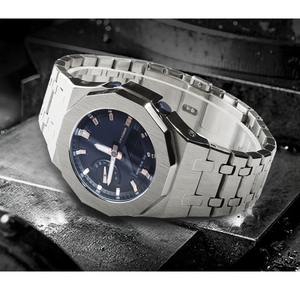 Nouveauté, bracelet de montre <span class=keywords><strong>GMA</strong></span>-<span class=keywords><strong>S2100</strong></span>, lunette dodécagonale, boîtier métallique avec bracelet en acier inoxydable doré, remplacement de qualité supérieure pour boîtier existant - Product Image 3
