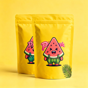 Factory-customized, resealable mini 3.5g zipper flat pouches with three-side sealing; self-sealing polyester film <b>bags</b> - Product Image 2