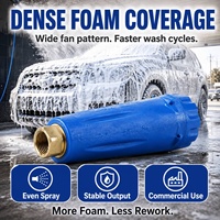 Buse à mousse de style ST-75 4000 PSI 1/4F en laiton bleu, canon à mousse professionnel haute pression pour lavage de voiture, outil de nettoyage
