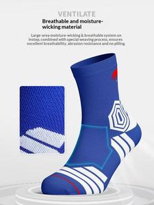Men's Basketball Socks - Moisture-Wicking, Anti-Slip Breathable Terry <b>Sole</b> Sports Socks for Professional Games and Running - Product Image 5
