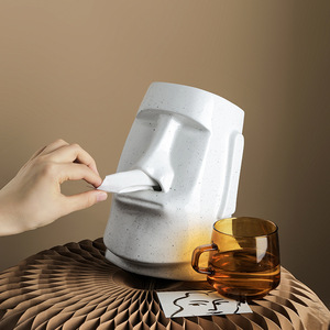 صندوق مناديل الأنف الإبداعي الاسكندنافي صندوق درج خزفي لتخزين الحلي الزخرفية - Product Image 2