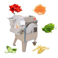 Multifunctionele commerciële fruit- en groentesnijmachine van roestvrij staal, verstelbare snij-/schaaf-/snijmachine 1500W