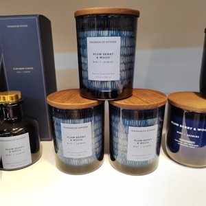 Bougie parfumée à la cire de soja, poire, citron, <span class=keywords><strong>basilic</strong></span>, bergamote, cèdre, lilas, avec couvercles et boîte pour l'aromathérapie à domicile - Product Image 6