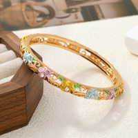 Bracelet en émail cloisonné électroplaqué rose pour femme, style coréen, délicat, vintage, accessoire de Zhejiang, idéal pour un anniversaire