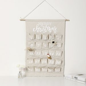 Wholesale Custom Beauty Pattern Home Decor Canvas Kids <strong>Fabric</strong> Christmas Wooden <strong>Advent</strong> <strong>Calendar</strong> - Product Image 1
