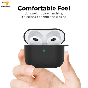 Funda para auriculares a prueba <span class=keywords><strong>de</strong></span> golpes <span class=keywords><strong>de</strong></span> paja <span class=keywords><strong>de</strong></span> trigo compostable 100%, funda <span class=keywords><strong>de</strong></span> silicona a la moda para Airpod Pro 1 2 3 4, funda para auriculares - Product Image 5