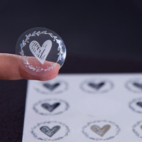 Impression estampage à chaud Logo feuille d'or autocollants auto-adhésifs vinyle Transparent étiquette rouleau étanche clair Transparent autocollant