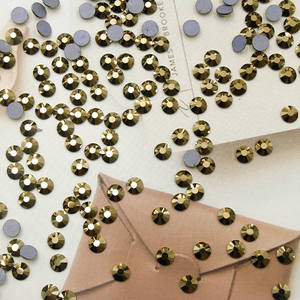 Paso Sico China Factory Gold Hotfix Iron on Flat Back Crystal Rhinestone para Jeans, <span class=keywords><strong>Zapatos</strong></span>, Bolsos de Noche y Prendas de Vestir - Product Image 3