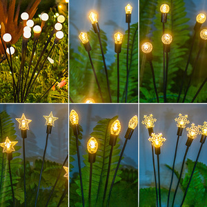 Luces Solares de Jardín con Forma de Luciérnaga, Luces LED Dinámicas Oscilantes, Decoración para Caminos y Paisajes Exteriores - Product Image 1
