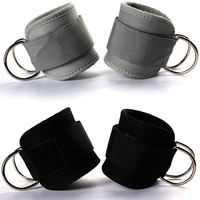 Accessoires de fitness, couleur marron et blanc, manchons de cheville rembourrés en néoprène, sangle de cheville pour machines à câbles de gym