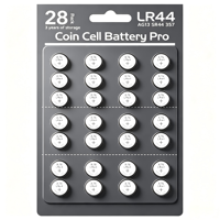 Batería de Botón Alcalina LR44 AG13 A76 de 1.5V, Alta Capacidad, Empaque Personalizado OEM/ODM