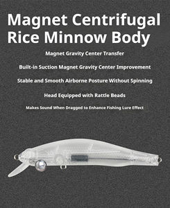 Leurre flottant centrifuge magnétique pour la pêche en eau salée, corps d'appât artificiel à peindre soi-même pour la pêche en mer - Product Image 2