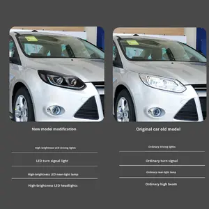 Conjunto de Faros Delanteros TYPY para Ford Focus 12-14, Lentes LED Modificadas, Luces de Circulación Diurna, Señales de Giro Dinámicas - Product Image 3