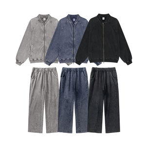 W0138 Fall 450G Heavy Weight Wash Retro Sleeved <b>Jacket</b> Fashion Loose <b>Jacket</b> <b>Men</b> - Product Image 6