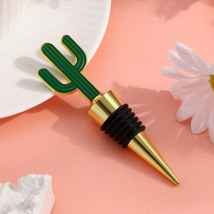 Bán buôn biểu tượng tùy chỉnh kim loại thép không gỉ số lượng lớn xương rồng Quà Tặng rượu Stopper - Product Image 3